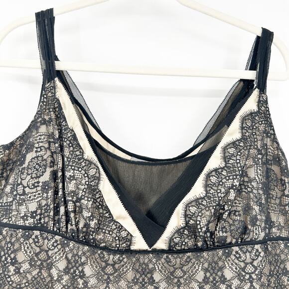 Ann Taylor Womens VTG Y2K Whimsigoth Overlay Silk and‎ Eyelash Lace Cami Tank 14 - Picture 2 of 9